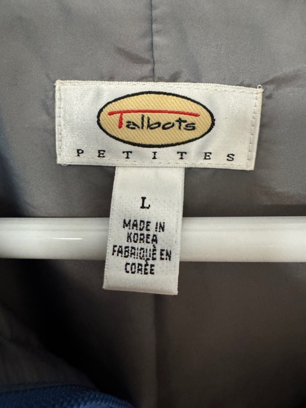 Talbots Petites Sky Blue Quilted Puffer Jacket Size L - Picture 5 of 8